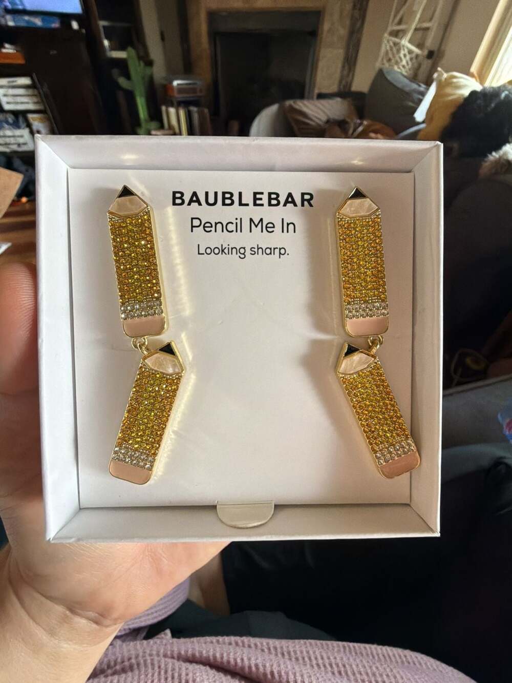 Baublebar Pencil Me In Looking Sharp Crystal Dangle Earrings